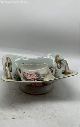 Dominie's Porcelain Floral Dish Set Of 2 Pcs