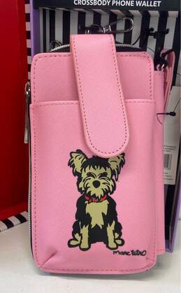 Marc Tetro Yorkie Terrier Phone Wristlet Pink alternative image