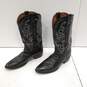 MENS BLACK DAN POST COWBOY BOOTS SIZE 10 1/2 image number 1