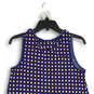 NWT Womens Blue Round Neck Sleeveless Pullover A-Line Dress Size Small image number 4