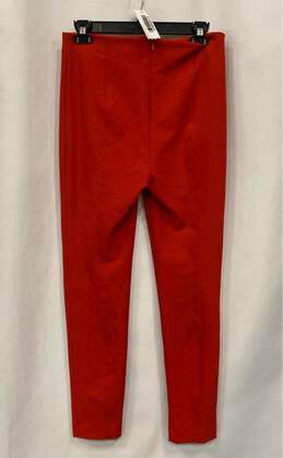 NWT Veronica Beard Womens Red Flat Front Skinny Leg Pull-On Dress Pants Size 6 alternative image