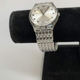 Designer Swatch Swiss AG 2007 Silver-Stone Round Dial Analog Wristwatch
