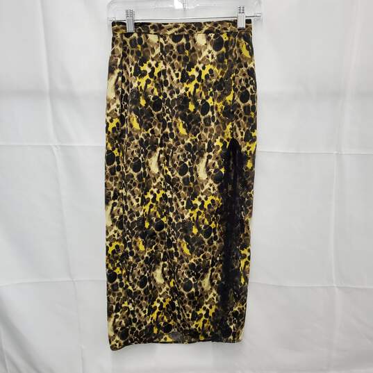 NWT Urban Outfitters WM's Yellow & Black Sabrina Lace Trim Skirt Size XS image number 2