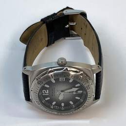 Designer Fossil AM-3676 Black Leather Strap Analog Dial Quartz Wristwatch alternative image