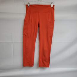 Lululemon Speed Up Crop Red Orange luxtreme Size 4 Side Pockets