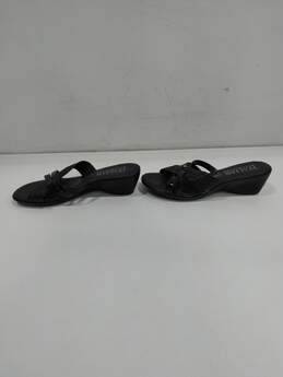 Italian Shoemakers Women's Blue Open Toe Wedge Sandals Size 8.5 alternative image