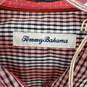 Tommy Bahama Pink & White Stripe Button Up Shirt MN Size M NWT image number 3