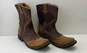 Reypa Brown Leather Engineer Pull On Western Boots Men's Size 10 M image number 3