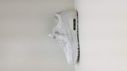 Nike Air Max 90 Leather Shoes White 302519-113 Kids Size 5.5Y image number 2