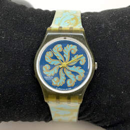 Designer Swatch Round Dial Adjustable Strap Casual Analog Wristwatch