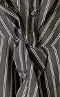NWT Laundry By Shelli Segal Womens Black Marshmallow Striped Blouse Top Size L image number 4