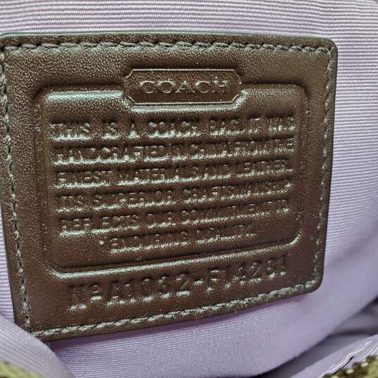 Coach Brown Khaki Signature East West Pleated Gallery Tote image number 5