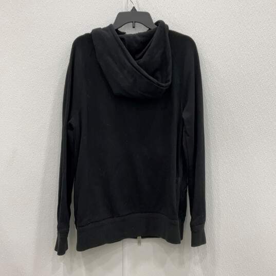 Helmut Lang Womens Black Long Sleeve Hooded Full-Zip Sweater Size Large image number 2