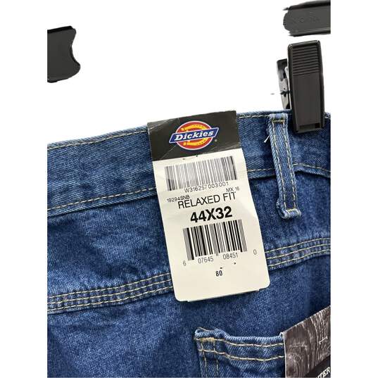 NWT Dickies Mens Carpenter Jeans Relaxed Fit Dark Wash Blue Denim Size 44/32 image number 5