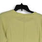 Womens Yellow Crew Neck Long Sleeve Pullover Sweatshirt Size Medium image number 4