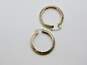 Artisan 925 Etched & Sandblasted Open Scrolled Square Oblong & Textured Tube Hoop Earrings Variety 13.7g image number 5