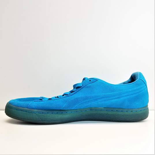 agencia peligroso construir Buy the Puma Suede Embossed Iced Fluo Atomic Blue Shoes 361881-03 Men's  Size 10 | GoodwillFinds