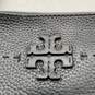 Tory Burch Womens Black Leather Zipper Adjustable Strap Crossbody Bag Purse image number 5