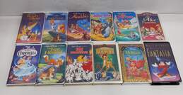 Lot of 12 Assorted Disney Animation VHS Movies