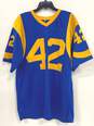 Unbranded Los Angeles Rams Signed Greg Bell #42 Blue Jersey Sz. L image number 1