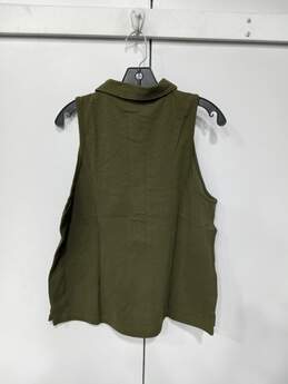 Banana Republic Women's Green Cotton Shirt Vest Size XL alternative image
