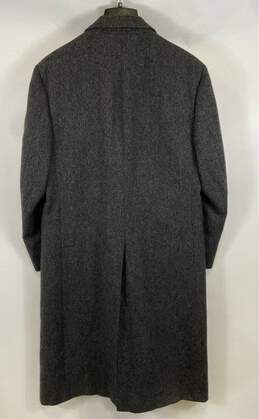 Hart Schaffner Marx Mens Gray Wool Long Sleeve Double Breasted Overcoat Size 41R alternative image