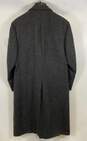 Hart Schaffner Marx Mens Gray Wool Long Sleeve Double Breasted Overcoat Size 41R image number 2