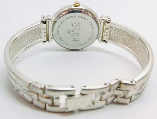 Ecclissi 925 Sterling & Vermeil Rope 3010 White Dial Ladies Bracelet Watch image number 2