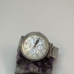 Designer Fossil ES3755 Silver-Tone Chronograph Round Dial Wristwatch alternative image