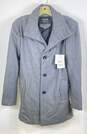 NWT SSLR Mens Collection Gray Pockets Long Sleeve Collared Trench Coat Size S image number 1