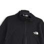 Mens Black Mock Neck 1/2 Zip Long Sleeve Pullover Fleece Jacket Size XL image number 3