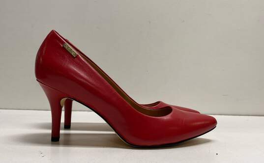 Calvin Klein Leather Kimberly Heels Red 6.5 image number 3
