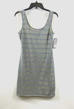 NWT Guess Womens Gray Contrast Stripe Sleeveless Short Tank Dress Size Medium