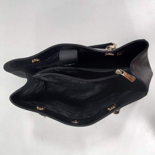 Prada Black Leather / Gold Detail Large Zip Shoulder Strap Weekend Bag  Handbag