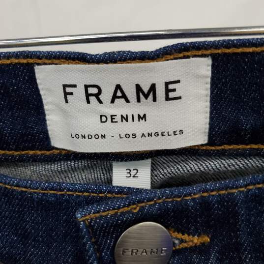 Frame Blue Cotton Distressed L'Homme Slim Jeans WM Size 32 NWT image number 3