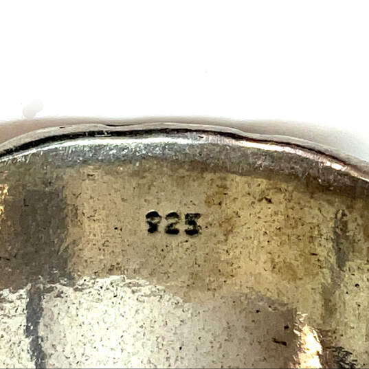 Designer Silpada 925 Sterling Silver Hammered Smoky Quartz Band Ring image number 5