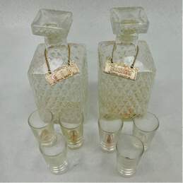 MCM Mid Century Modern Hidden Bar Decanter Shot Glass Barware Set alternative image