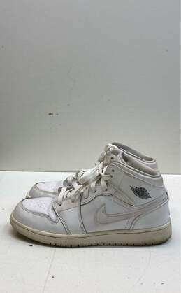Air Jordan 554725-102 1 Mid GS White Sneakers Size 6.5Y Women's 8