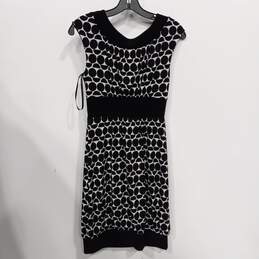 White House Black Market Women's Black/White Polka Dot Stretch Dress Size XS alternative image
