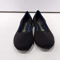 Rothy's Women's Black w/ Navy Accent Round Toe Flats Size 7.5