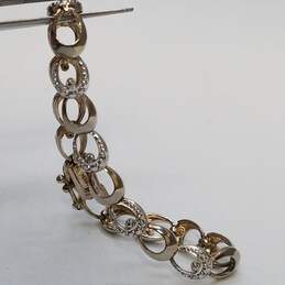 Sterling Silver Diamond U Link 7inch Bracelet 11.9g alternative image