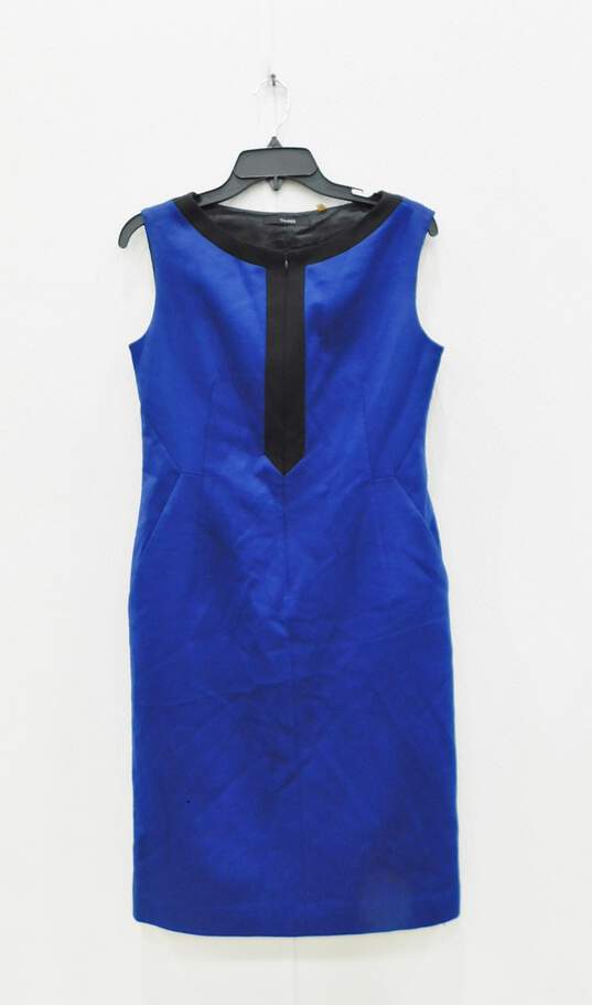 Tahari Women's Blue Sleeveless Midi Dress Size 4 image number 1