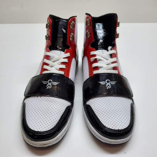 MEN'S CREATIVE RECREATION 'CESARIO' HIGH PATENT LEATHER SNEAKERS SZ 9.5 image number 3
