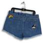 NWT Womens Blue Light Wash Stretch Pockets Denim Cut-Off Shorts Size 30 image number 2