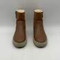 Pajar Womens Brown Leather Round Toe Side Zip Ankle Snow Boots Size 8.5 image number 3