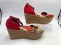 Tory Burch Red And Beige Womens Shoes Size 6 image number 2