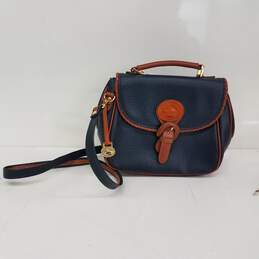 Dooney & Bourke Navy Blue Pebbled Leather Crossbody Bag
