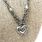 Designer Brighton Silver-Tone Link Chain Blair Heart Shape Pendant Necklace image number 2