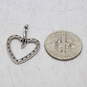 14K White Gold Diamond Accent Heart Pendant - 1.5g image number 3