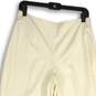 Talbots Womens Off White Flat Front Side Zip Ankle Pants Size 10P image number 3